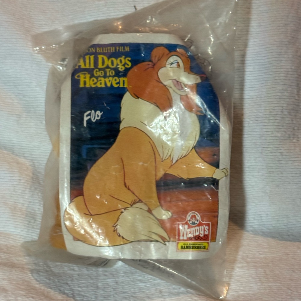 Vintage 1989 All Dogs Go To Heaven Flo Wendy’s Kids Meal Toy new